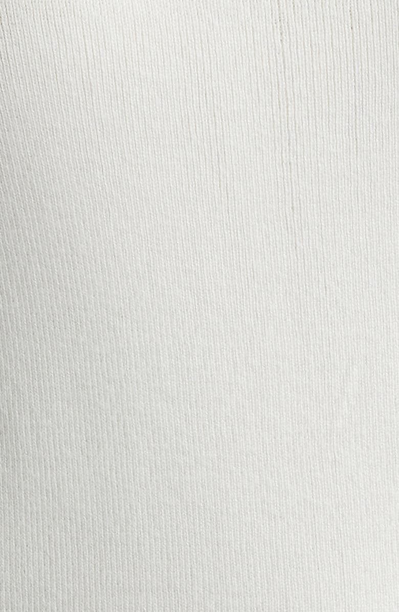 NIC+ZOE Ruffle Trim Short Sleeve Sweater, Alternate, color, Paper White
