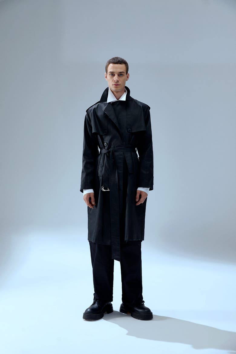 Your *Itch Waterproof Men Trenchcoat, Alternate, color, BLACK