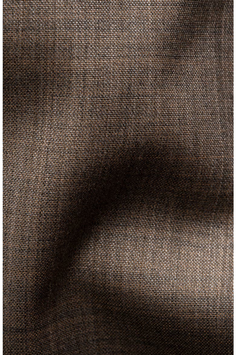 Slim Fit Blue Mélange Wool Dress Shirt, Alternate, color, LIGHT BEIGE