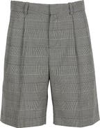 Balmain Darted shorts with Prince of Wales check