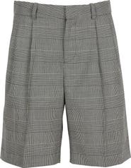 Balmain Darted shorts with Prince of Wales check