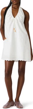 Steve Madden Adana Halter Poplin Minidress