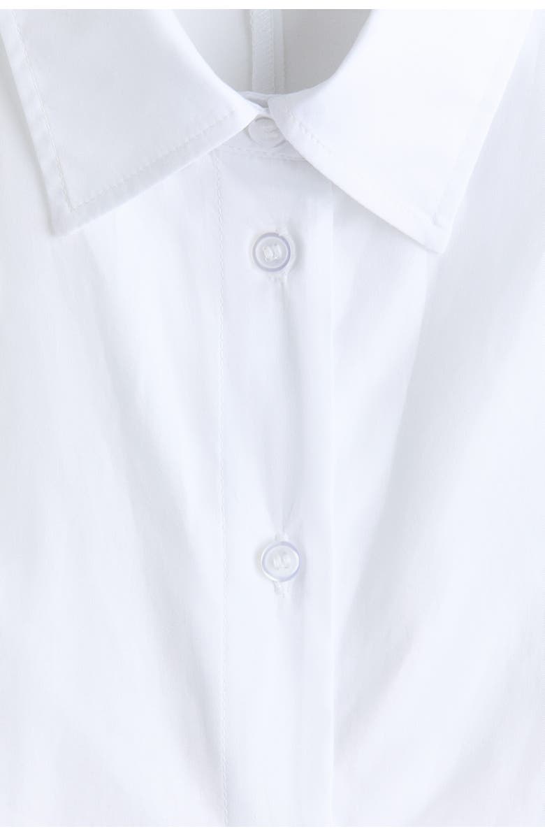 H&M Mama tie-detail cotton shirt, Alternate, color, White