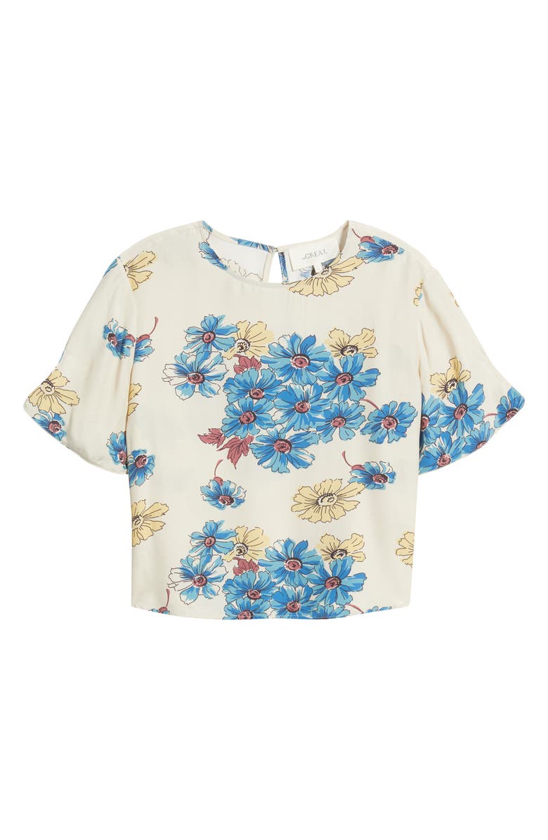 THE GREAT. The Mandolin Floral Top, Alternate, color, Sun Gold Floral