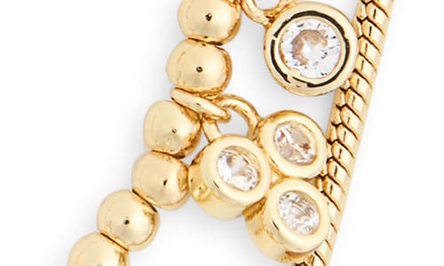 Shop Nordstrom Rack Cz Bezel Layered Chain Necklace In Clear- Gold