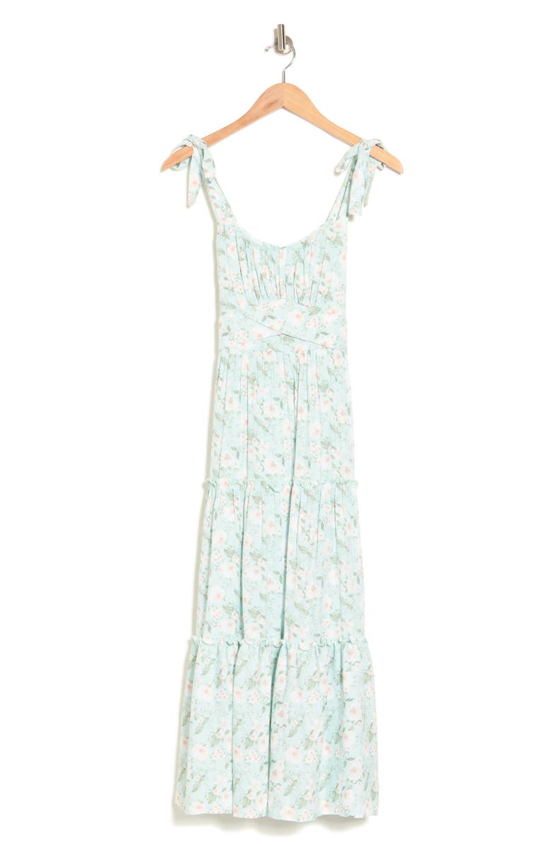 Row A Floral Tiered Midi Dress, Alternate, color,