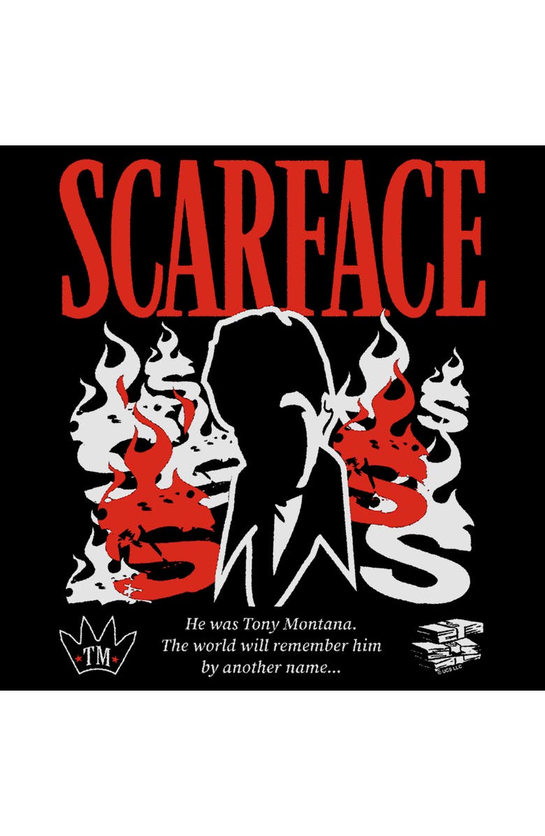 Scarface Men's Scarface The World Will Remember Him Silhouette  Graphic T-Shirt, Alternate, color, Black