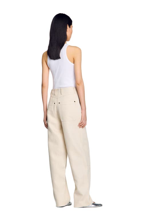 Sandro Carpenter Jeans In Oats