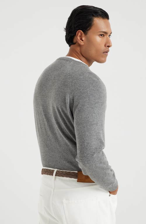 Brunello Cucinelli Cashmere Raglan-sleeve Sweater In Dark Grey