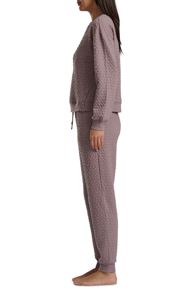 Splendid Heart Stitched Pullover & Jogger Pajamas, Alternate, color, Mauve Quilted Heart