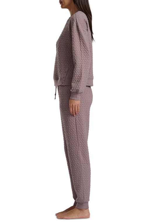 Splendid Heart Stitched Pullover & Jogger Pajamas In Pink