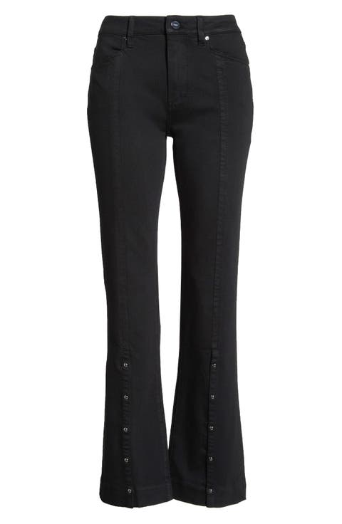 Manhattan High Waist Bootcut Jeans (Black Shadow) (Petite)