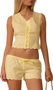 MONTCE Sunshine Scalloped Cotton Cover-Up Vest