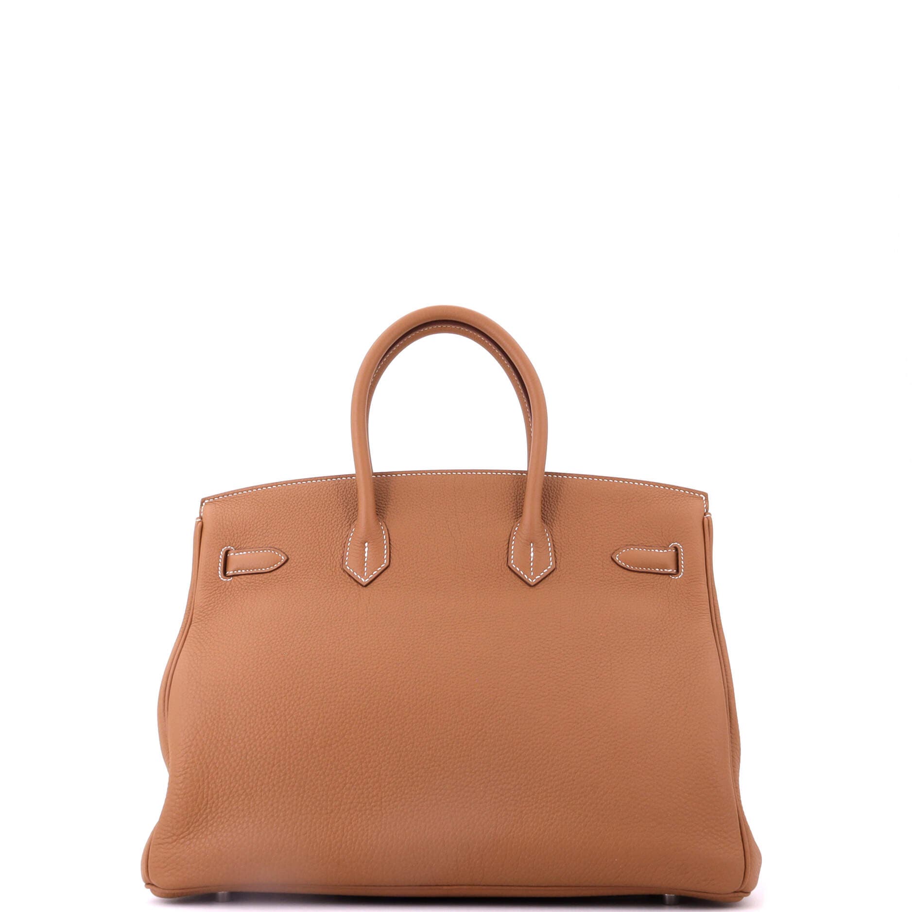 Birkin Handbag Brown Togo with Palladium Hardware 35, Alternate, color, Metallic Gold