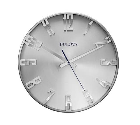 Director Wall Clock, Satin Pewter Finish