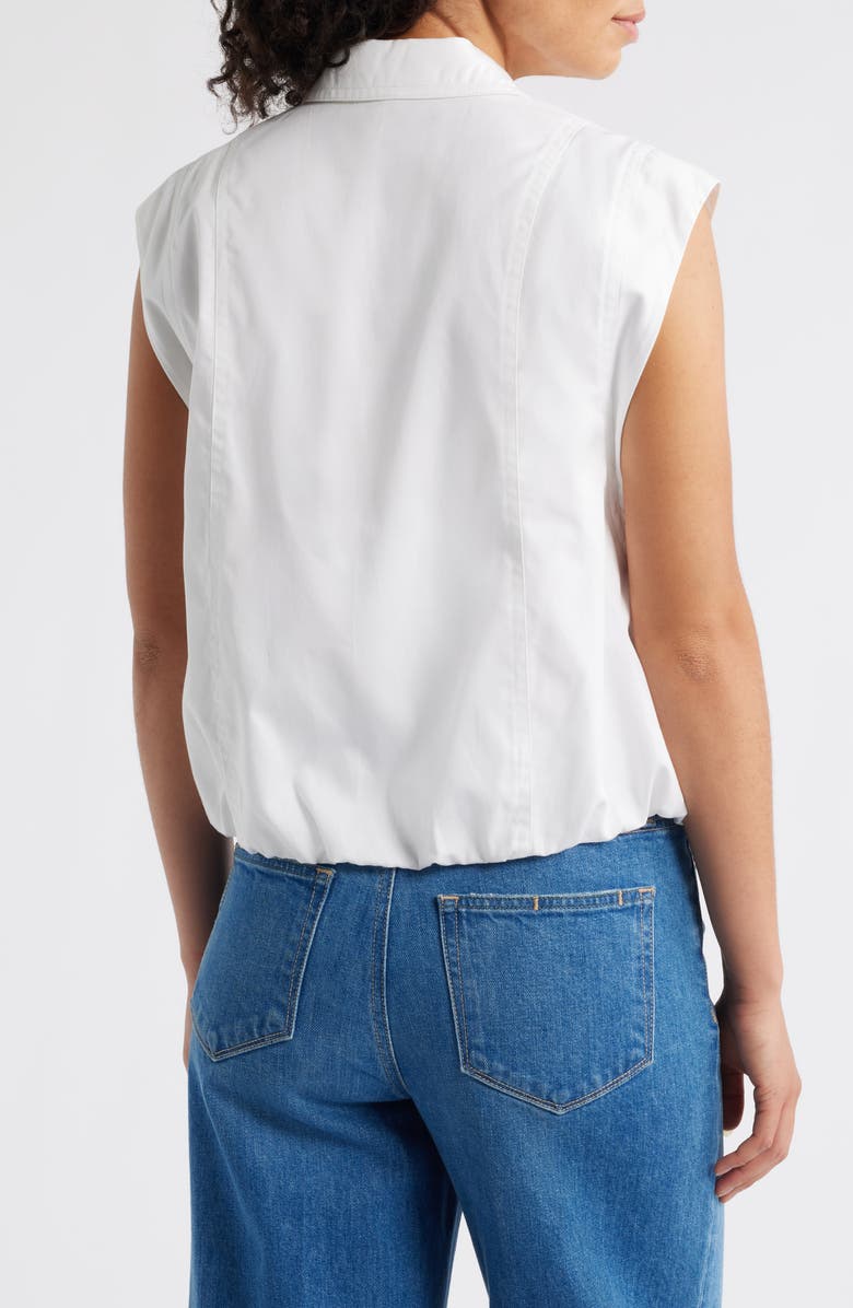 Wit & Wisdom Cap Sleeve Button-Up Shirt, Alternate, color, White