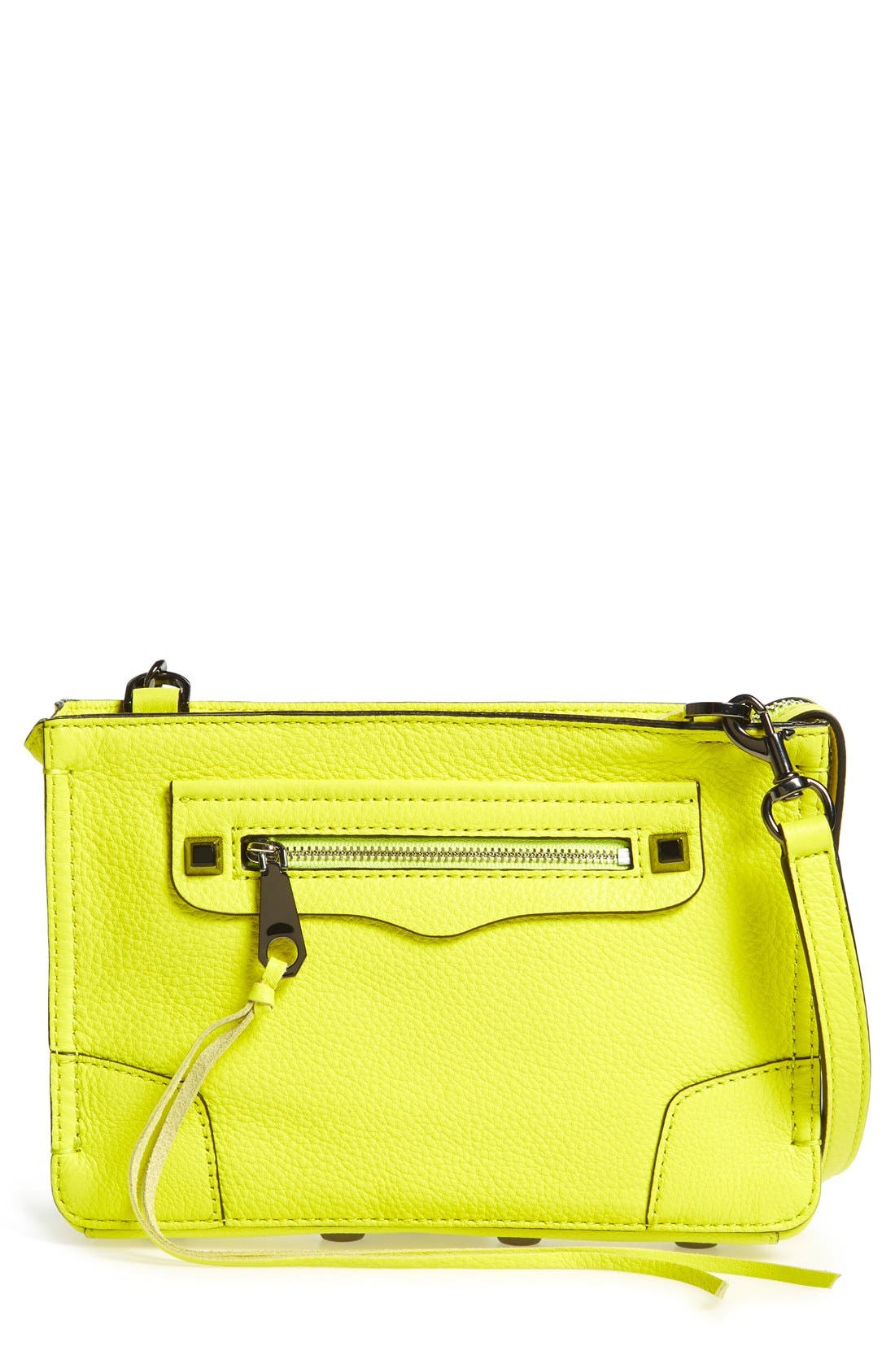 'Regan' Crossbody Bag, Main, color, LIMEADE/ GUNMETAL HRDWR