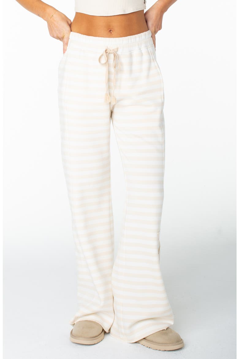 Fringing Reefs Stripe Pants, Main, color, PARCHMENT