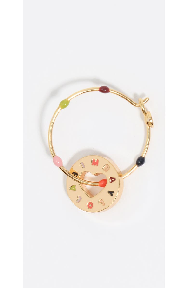 Bimba y Lola Multicolored Logo Hoop Earrings, Alternate, color, 