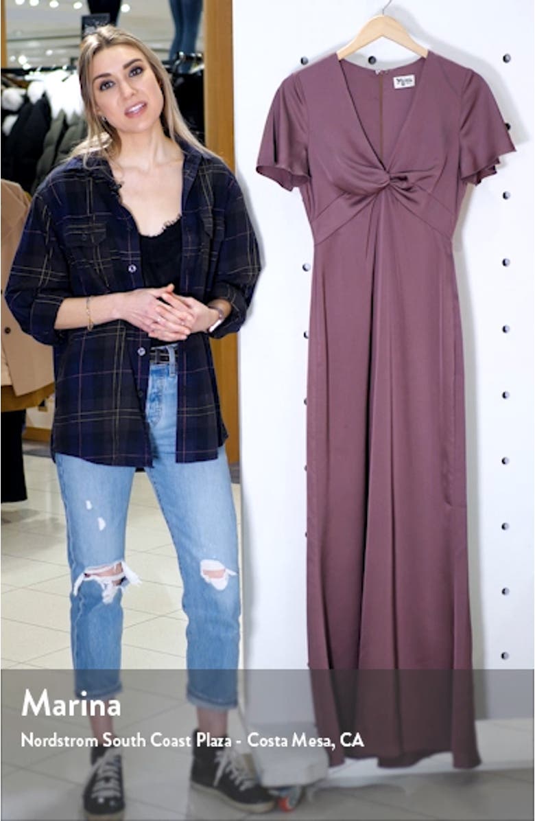 Rome Front Twist Plunge Gown, sales video thumbnail