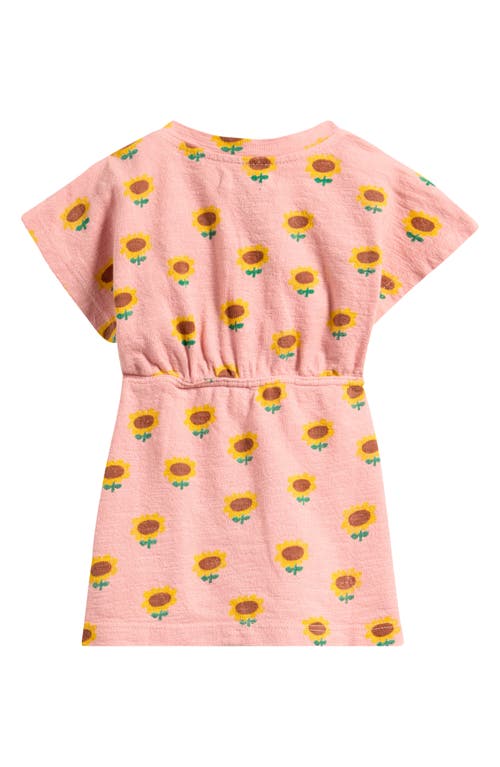 Bobo Choses Sunflower Allover Cotton Dress In Light Pink