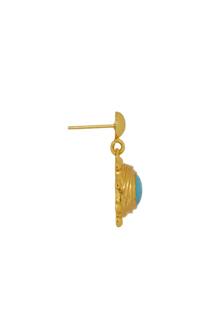 Zand Turquoise Drop Earrings, Alternate, color, Gold