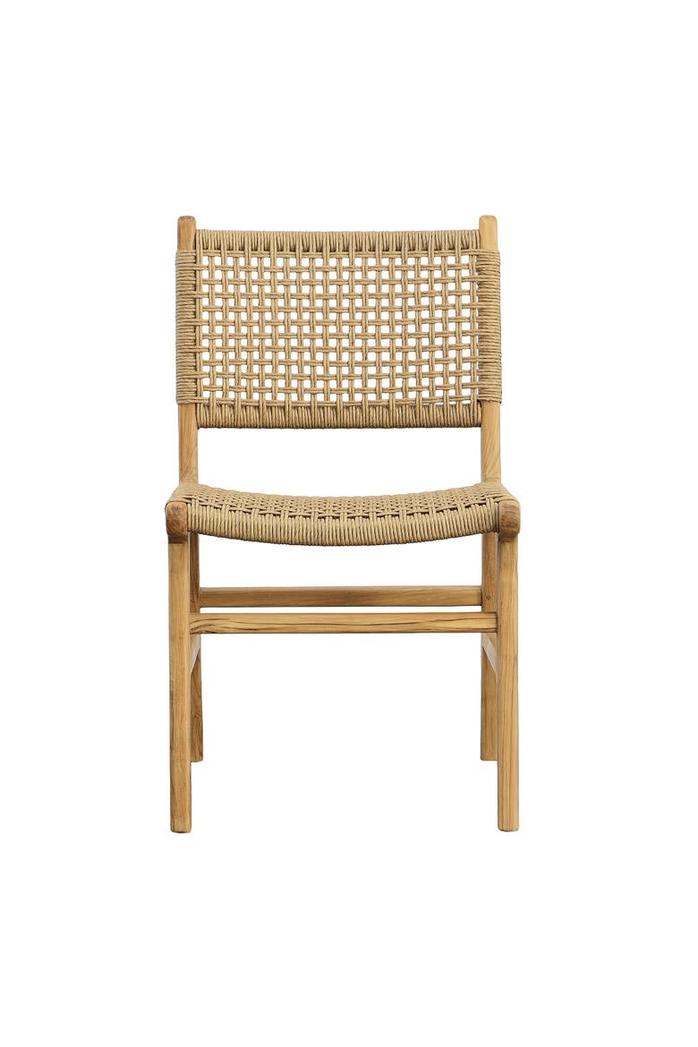Decker Teak Outdoor Dining Chair, Alternate, color, Natural