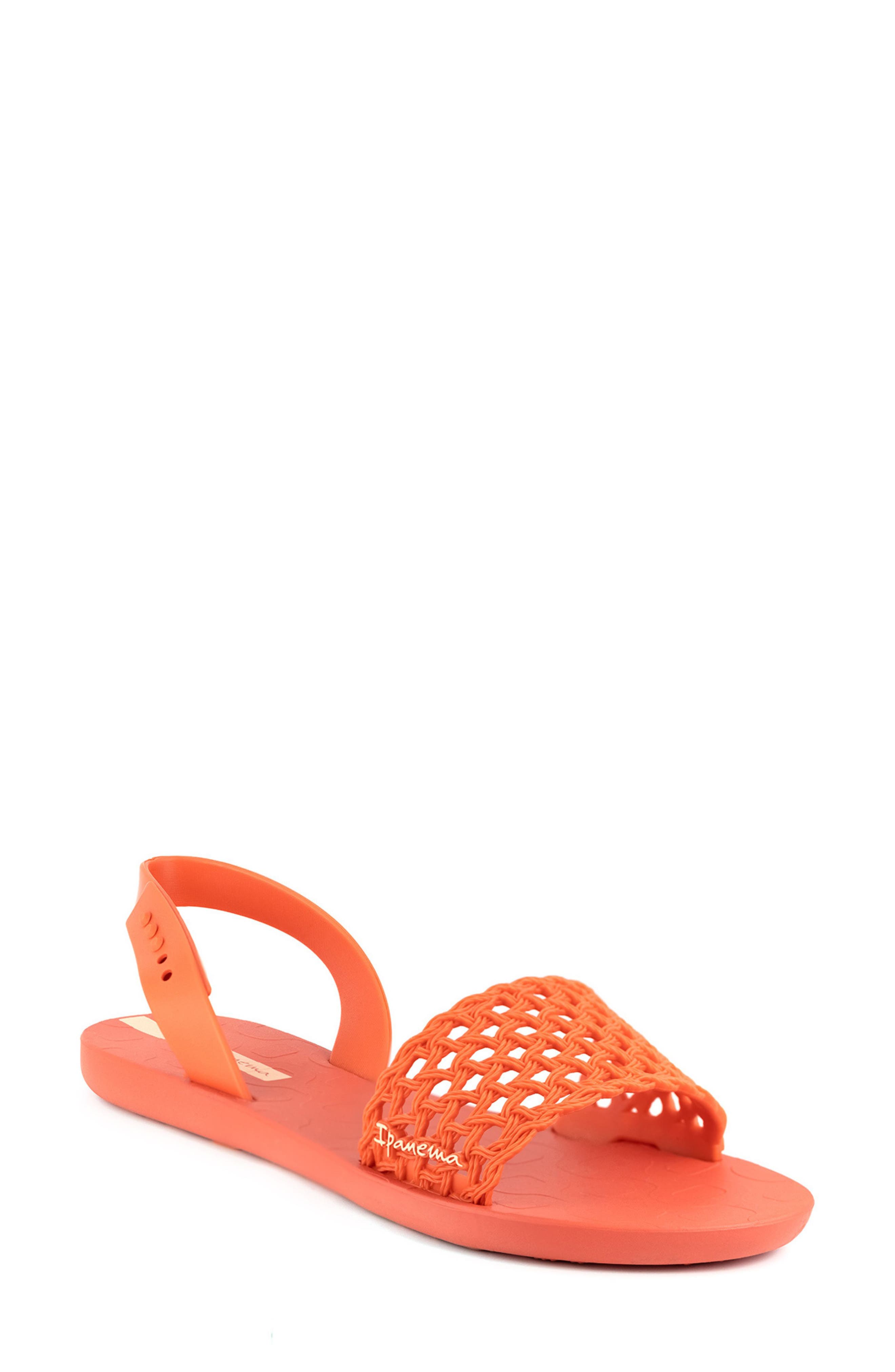 Breezy Waterproof Sandal, Main, color, RED