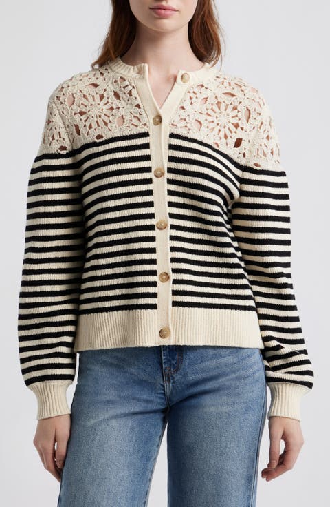 The Coastal Stripe Crochet Cardigan