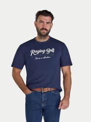 Raging Bull Embroidered Mountains T-Shirt