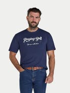 Raging Bull Embroidered Mountains T-Shirt