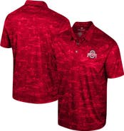 COLOSSEUM Men's Colosseum Scarlet Ohio State Buckeyes Daly Print Polo