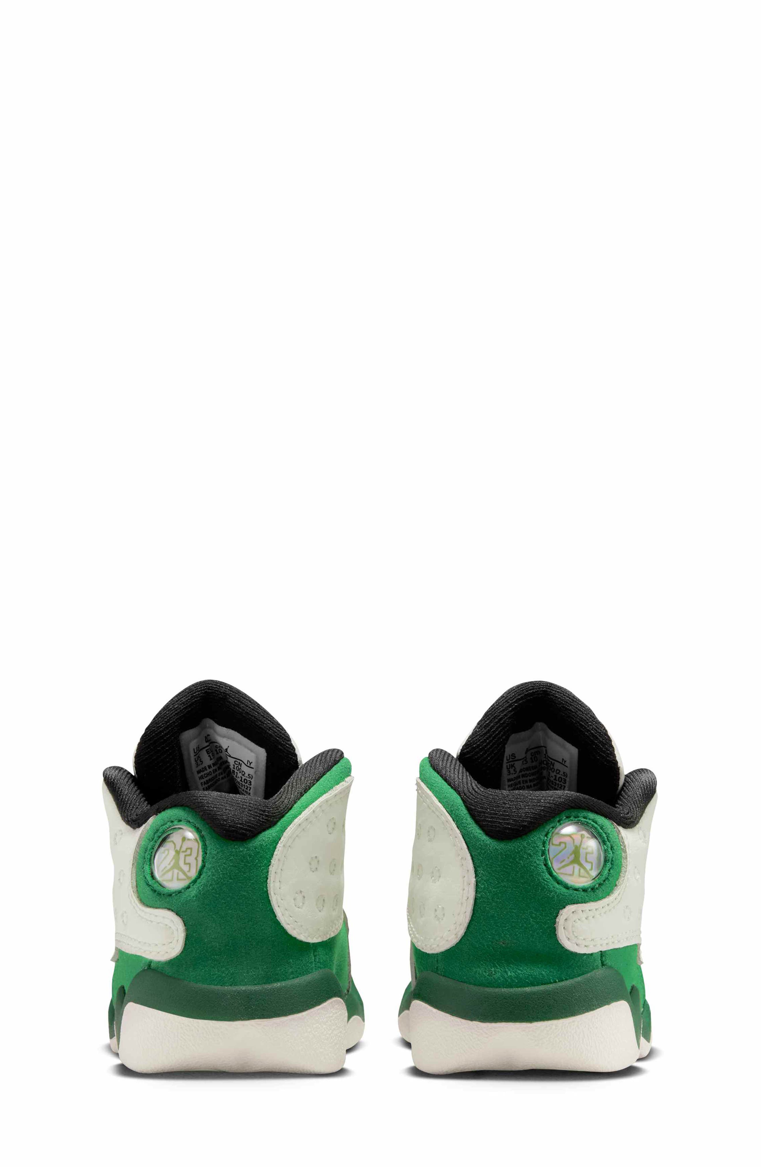 Nike Kids' Jordan 13 Retro High Top Sneaker, Alternate, color, Sail/ Pine Green/ Black