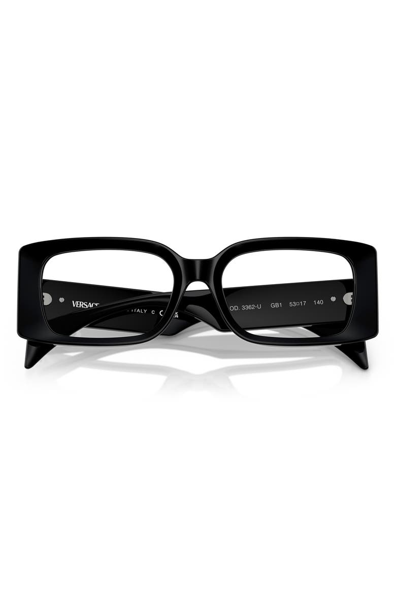 Versace 53mm Rectangular Optical Glasses, Alternate, color,