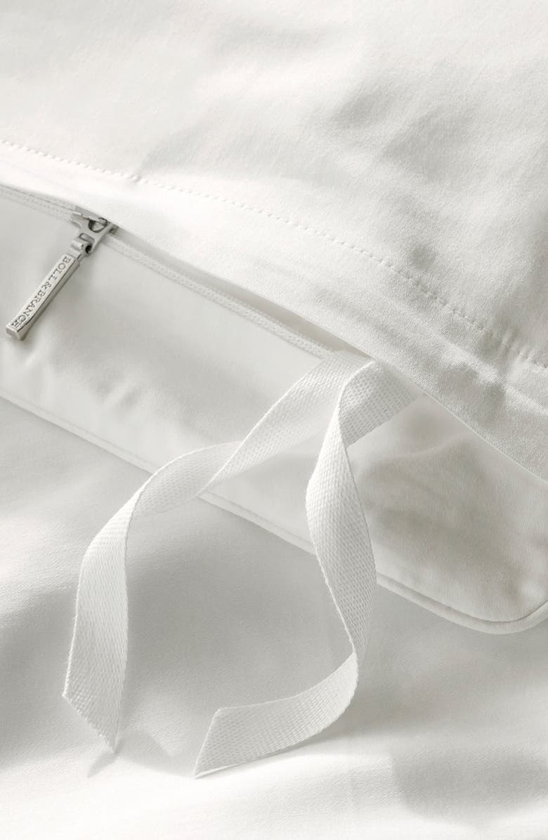 Boll & Branch Signature Piped Edge Duvet Set, Alternate, color, White/ White