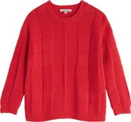 Seasalt Cornwall Hedge Rock Check Stitch Organic Cotton Blend Sweater