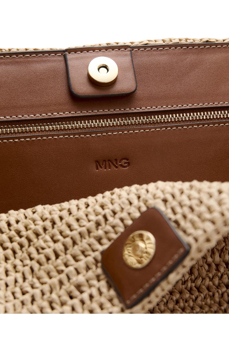 MANGO Raffia Tote, Alternate, color,