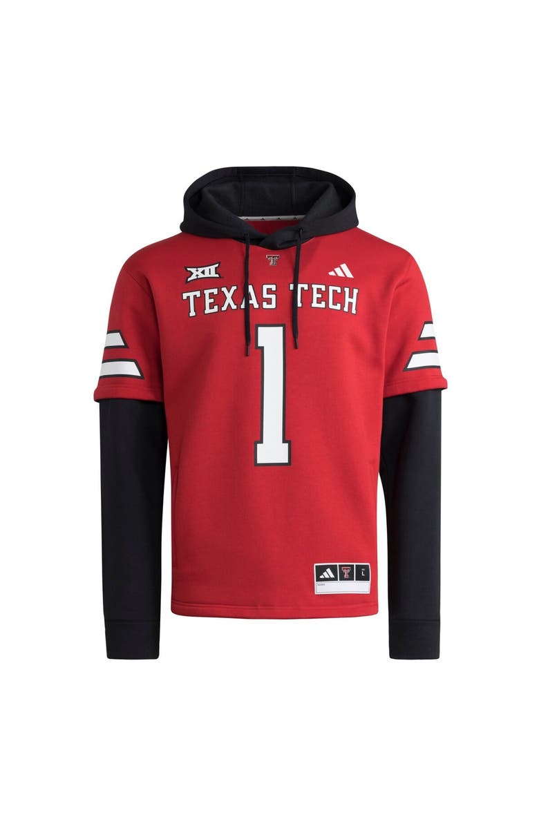 adidas Men's adidas  Red Texas Tech Red Raiders Jersey Pullover Hoodie, Alternate, color, 