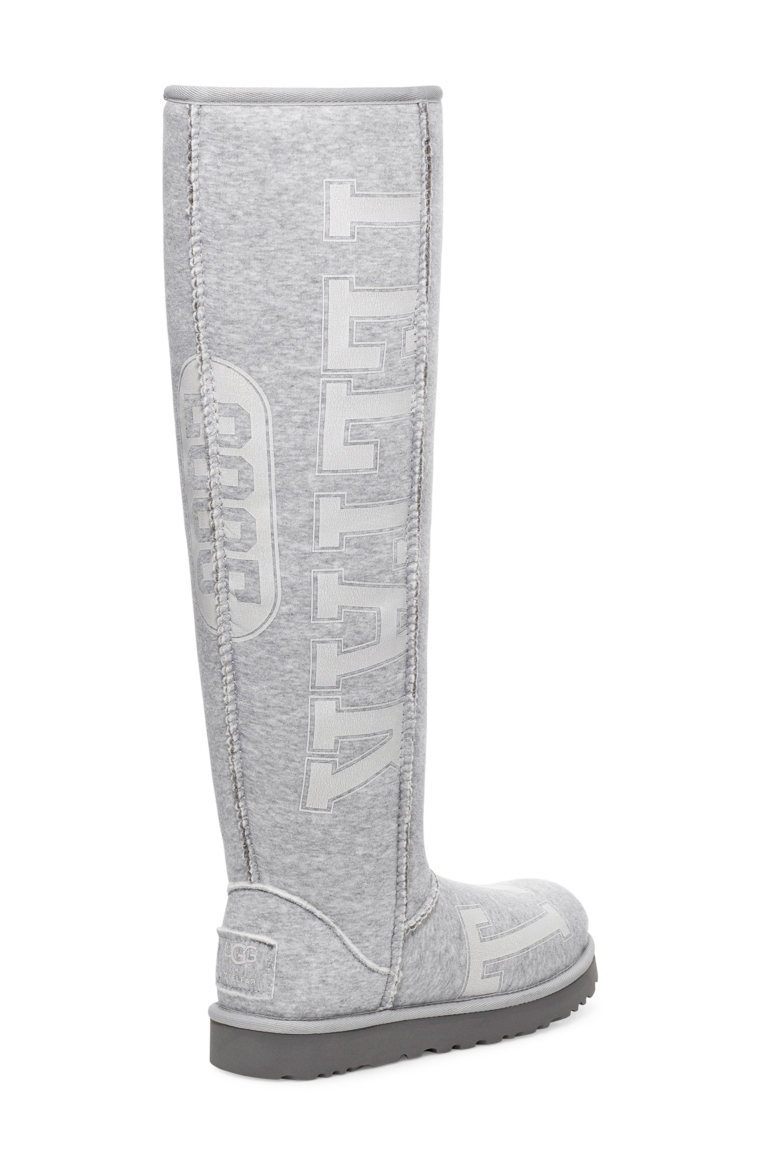 x TELFAR Tall Fleece Boot, Alternate, color, HEATHER GREY