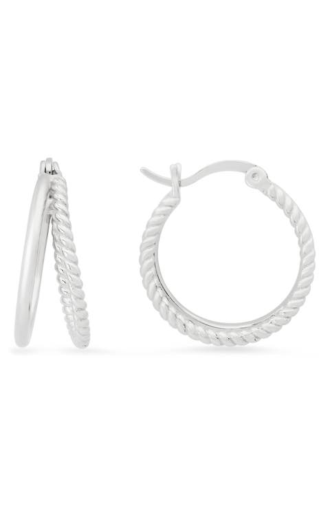 Twisted Rope Hoop Earrings