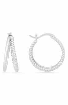 Twisted Rope Hoop Earrings
