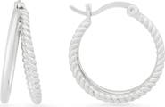 Queen Jewels Twisted Rope Hoop Earrings