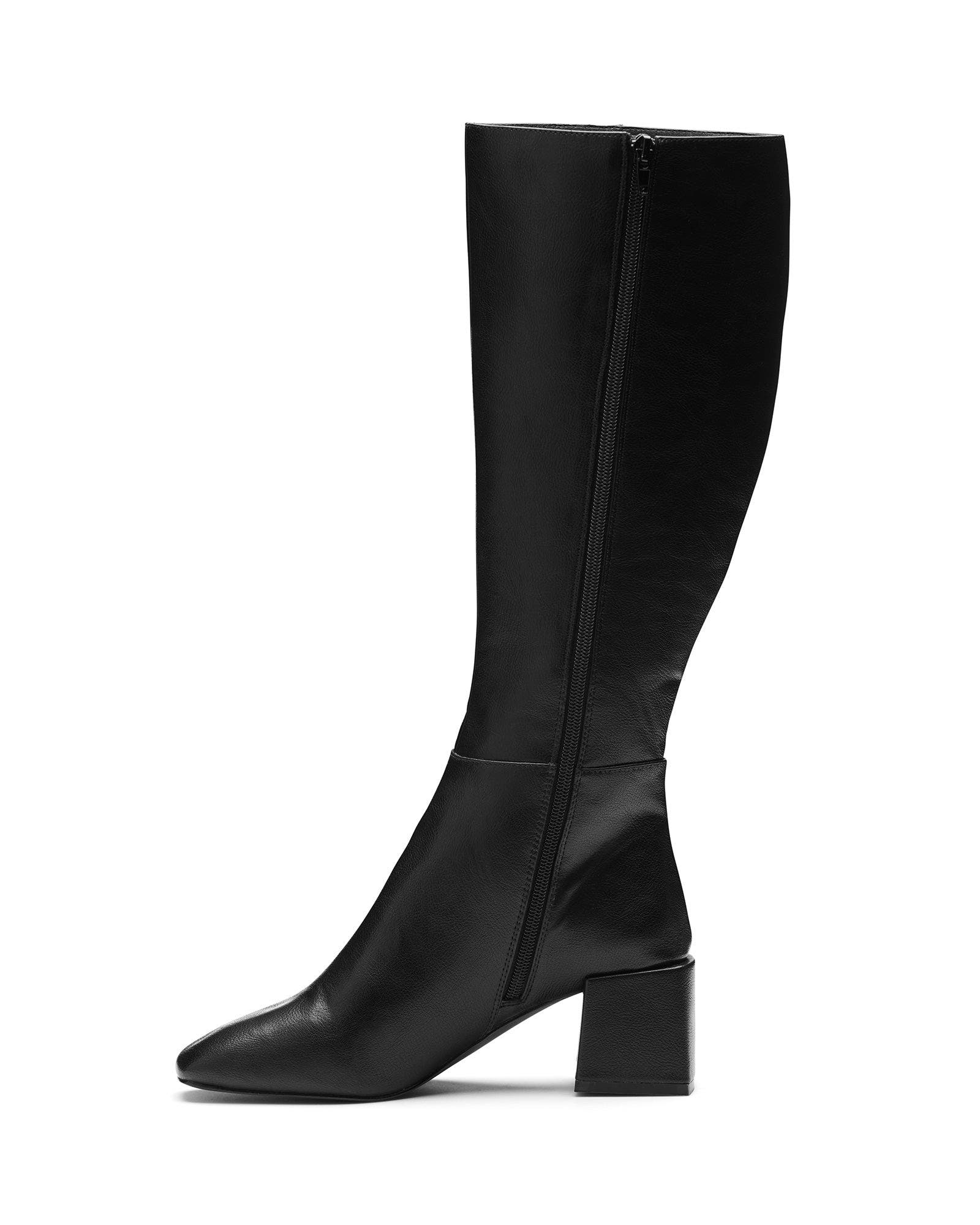 Wolf Block Heel Tall Boots, Alternate, color, Black Pu