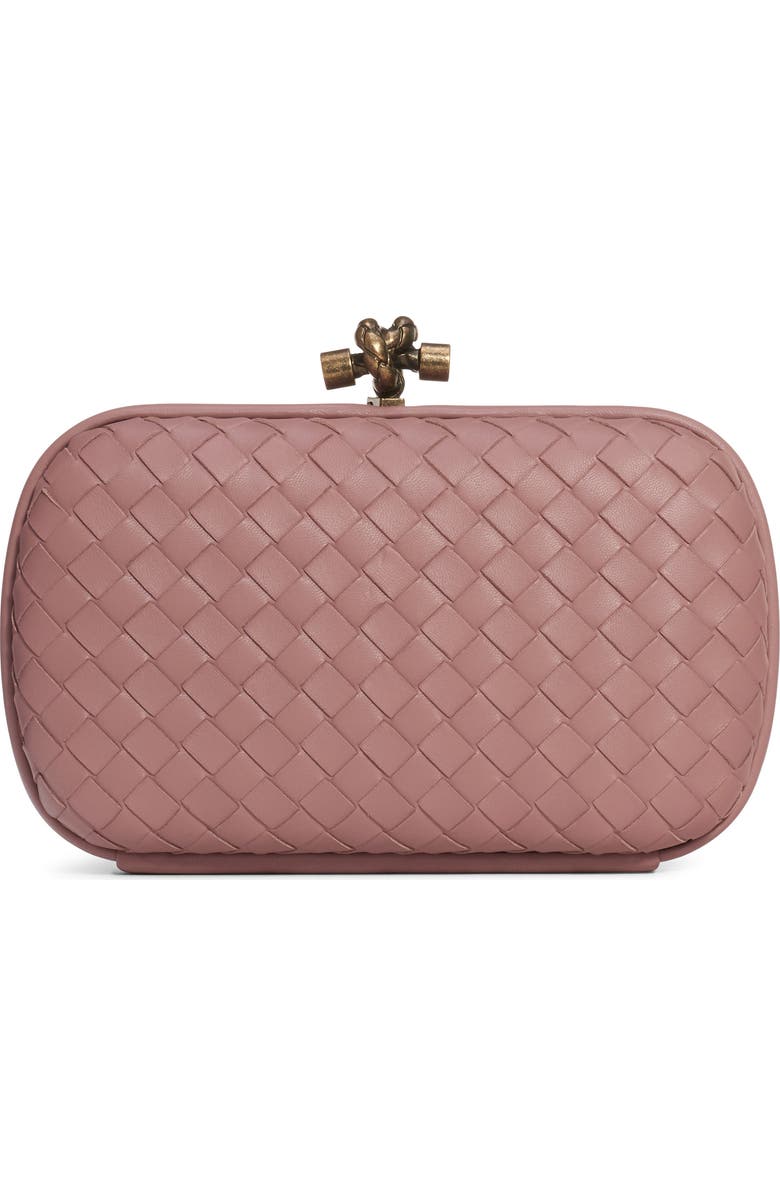 Bottega Veneta Intrecciato Leather Knot Clutch, Main, color,