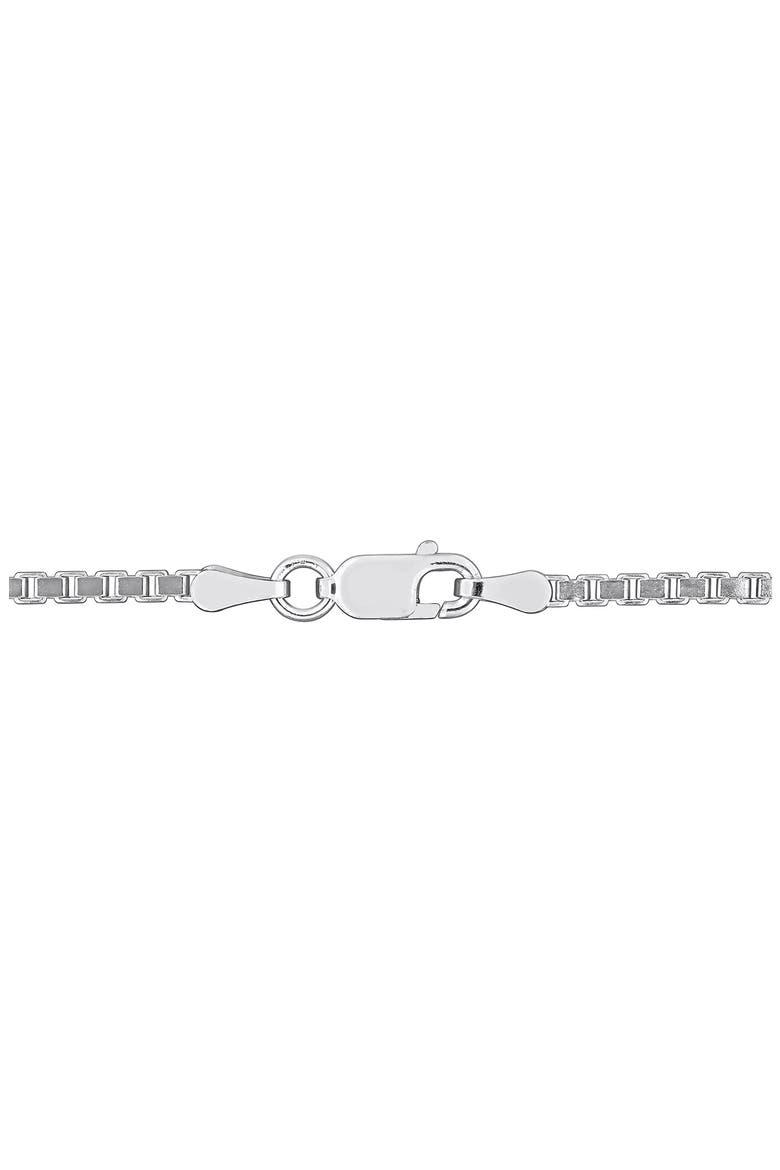 Round Box Link Chain Bracelet, 1.90mm, Alternate, color, SILVER