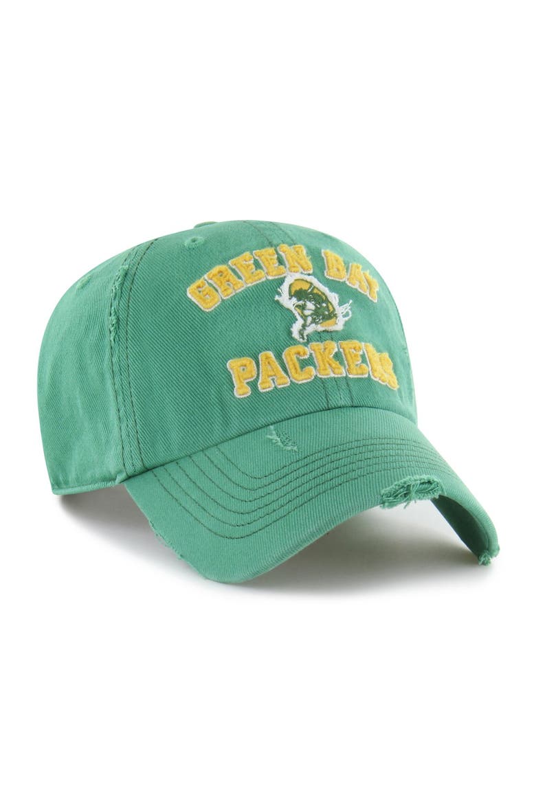 Men's '47  Green Green Bay Packers Seymoore Clean Up Adjustable Hat, Alternate, color, Green