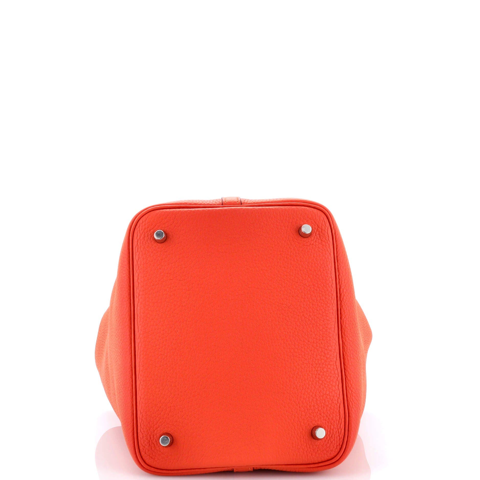 Pre-Owned Hermes Picotin Lock Bag Clemence MM, Alternate, color, Feu