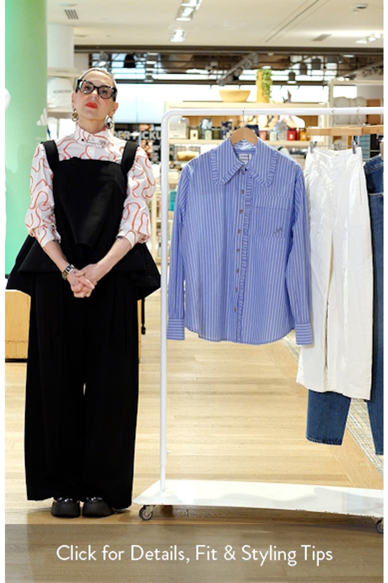 Kendall Ruffle Stripe Organic Cotton Shirt video