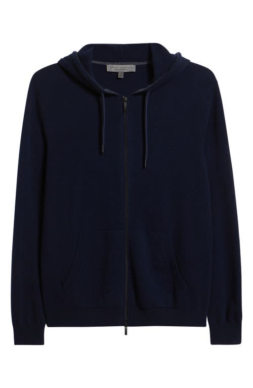 Robert Barakett Xander Cashmere Hooded Zip Cardigan In Blue