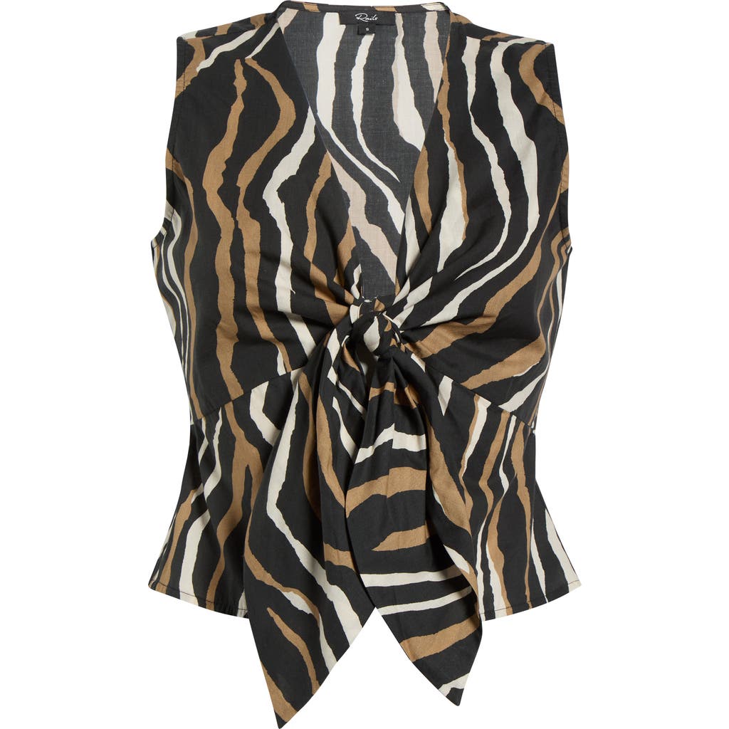 Rails Chala Stripe Sleeveless Cotton Top In Brown